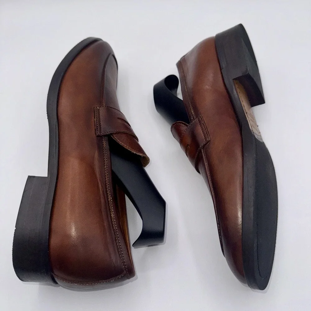 To‎ Boot New York Wakefield Penny Loafer Men's Size 7 Brown Cucio Leather